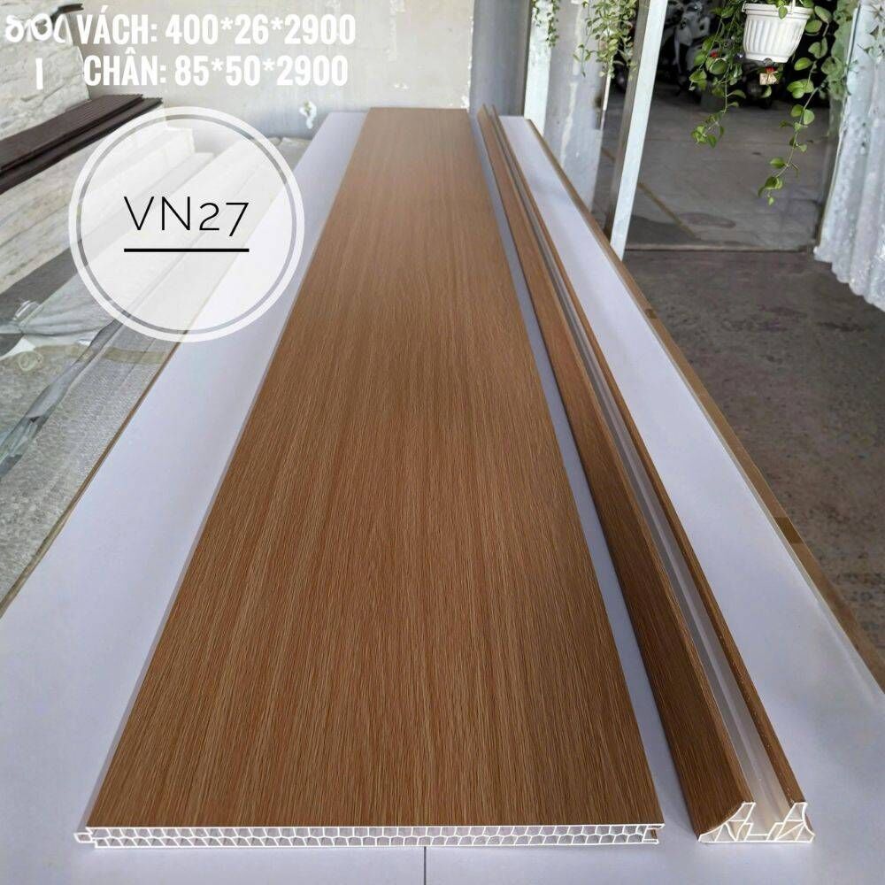 tam-vach-ngan-nhua-gia-go-vn27 Tấm Vách Ngăn 2 Mặt VN27 - Màu Nâu Vàng Vân Gỗ