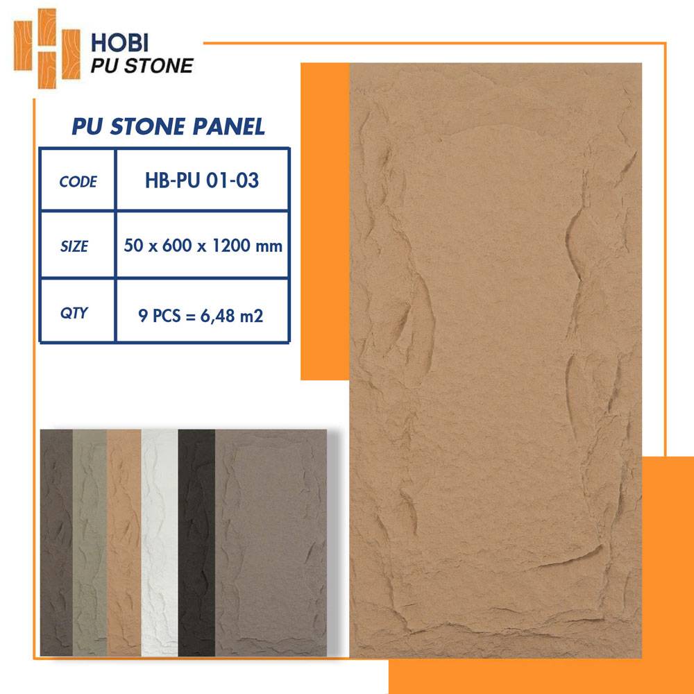 tam-op-pu-gia-da-Hobiwood Tấm ốp PU giả đá HOBI HB-PU 01-03 ✅ Màu cát tự nhiên